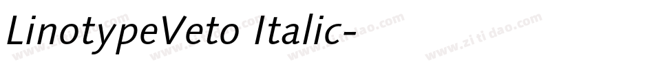 LinotypeVeto Italic字体转换